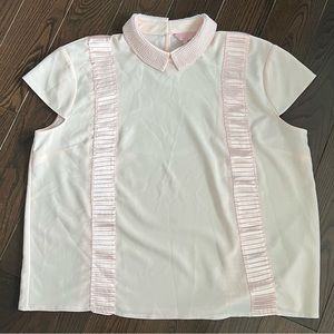 Ted Baker London sew in love blush pink blouse size 4